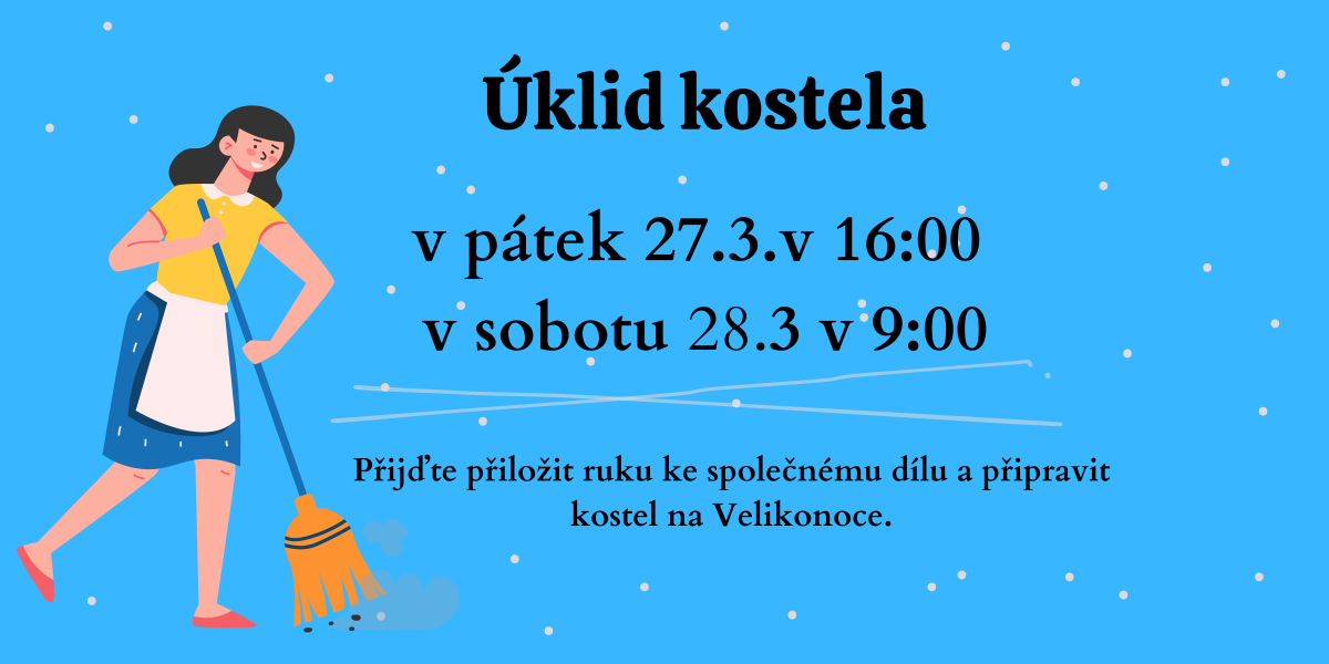 Úklid kostela na Velikonoce