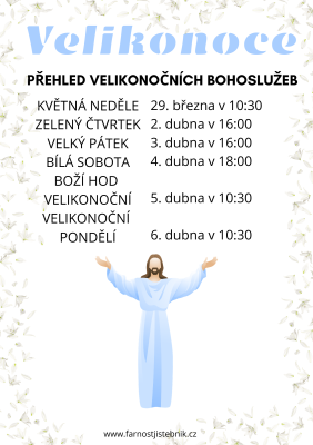 Velikonoční bohoslužby 2026
